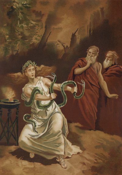 De Pythia van de Tempel van Apollo in Delphi door Spanish School